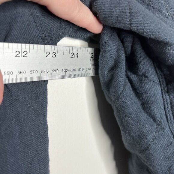 Rainforest Quilted Shirt Jacket Shacket Mens Medium Blue Elbow Patches Outdoors - Picture 3 of 16